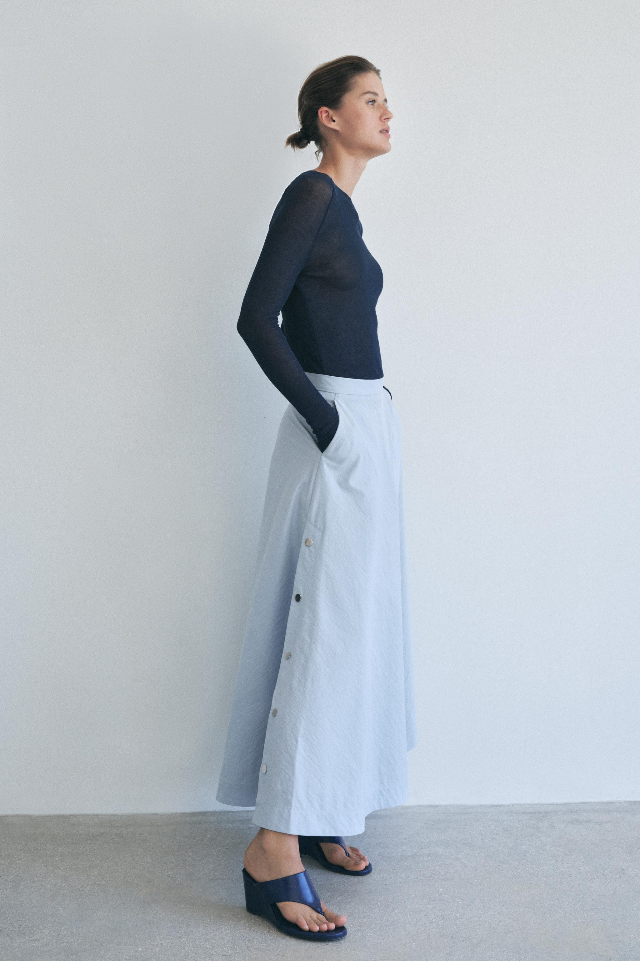 FLARED BUTTON SKIRT ZARA WOMAN COLLECTION | Zara US