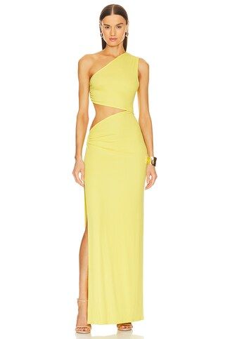 Michael Costello x REVOLVE Decker Maxi Dress in Lime from Revolve.com | Revolve Clothing (Global)