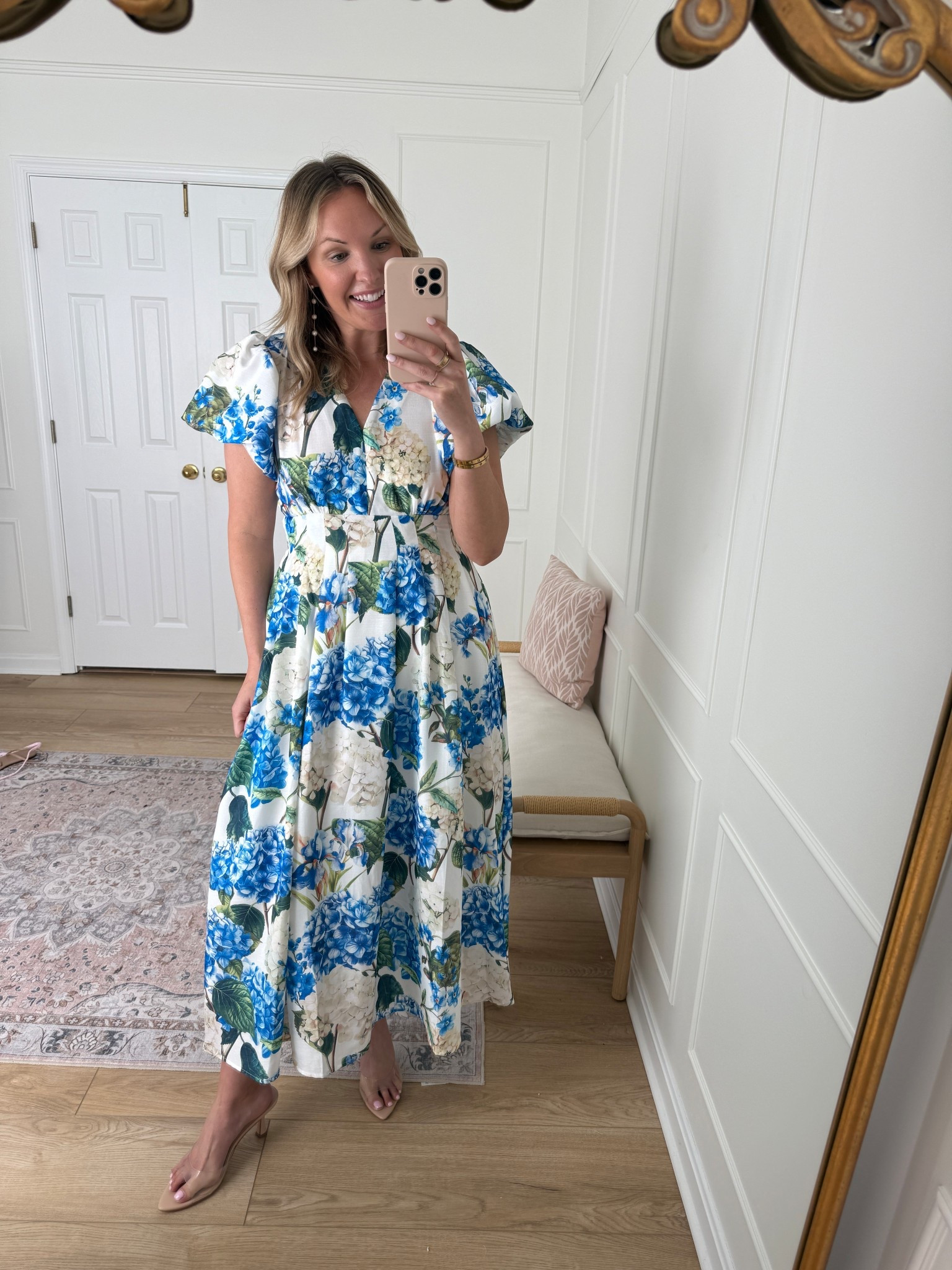 Floral spring dress - Easter dress - wearing a med 
