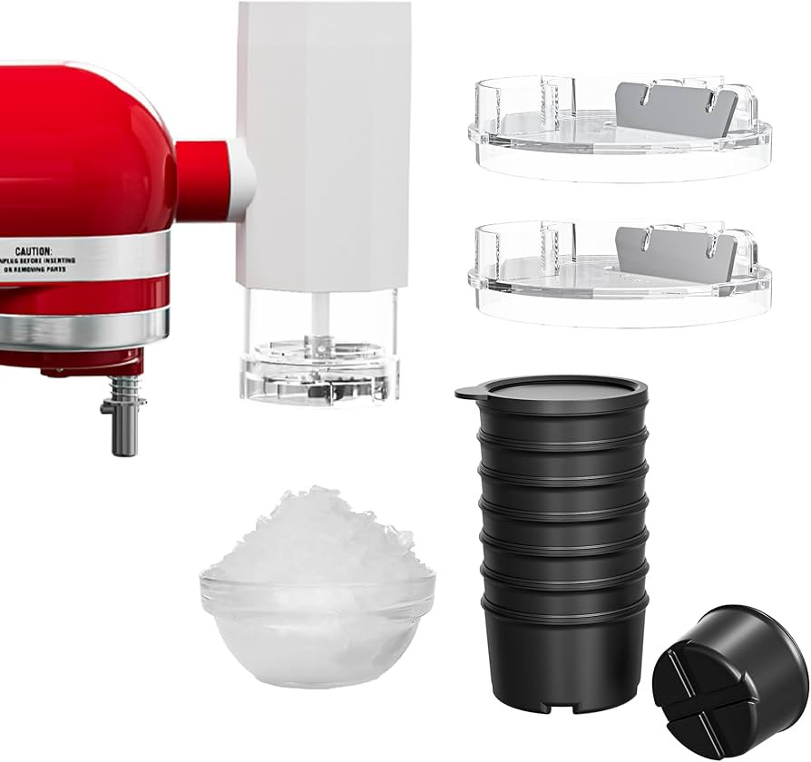 Shave Ice Attachment for KitchenAid Stand Mixer, Snow Cone Maker for KitchenAid with 8 Silicone I... | Amazon (US)