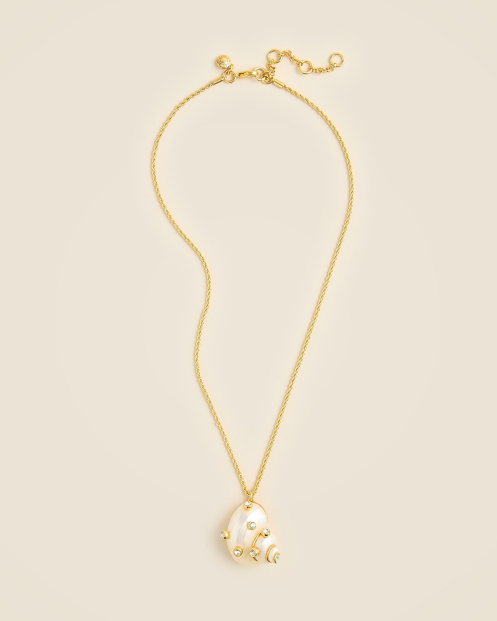 Seashell pendant necklace with crystals | J. Crew US
