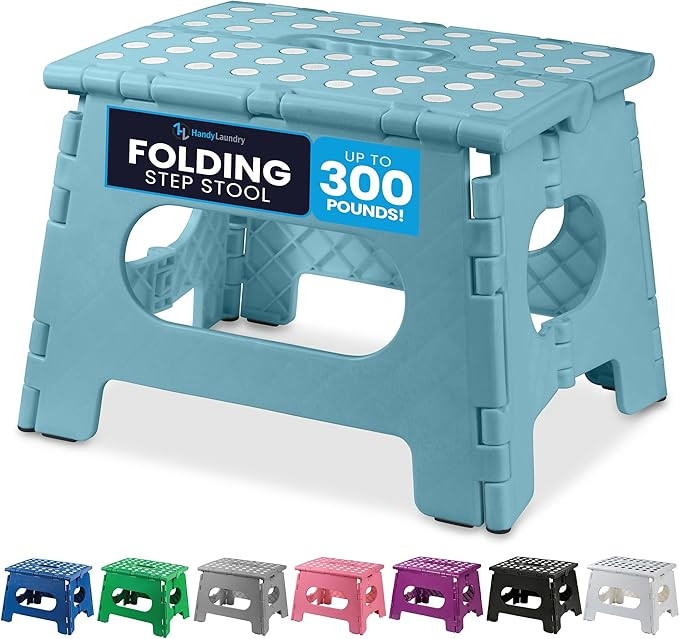 Handy Laundry Folding Lightweight Step Stool is Sturdy Enough to Support Adults and Safe Enough f... | Amazon (US)