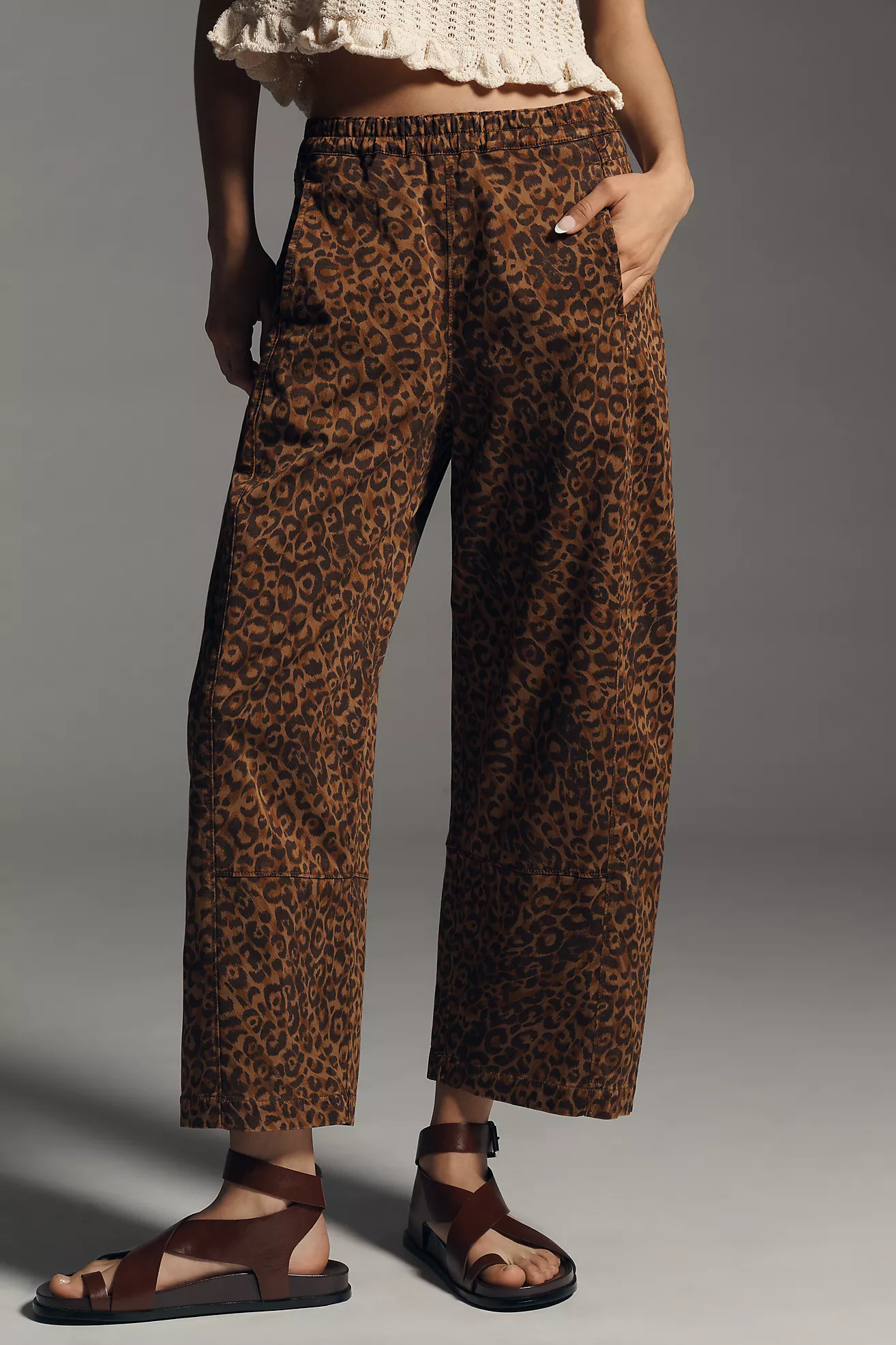 The Izzie Relaxed Pull-On Barrel Pants by Pilcro: Sateen Edition | Anthropologie (US)