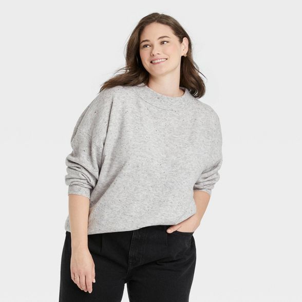 Women's Slouchy Mock Turtleneck Pullover Sweater - A New Day™ | Target