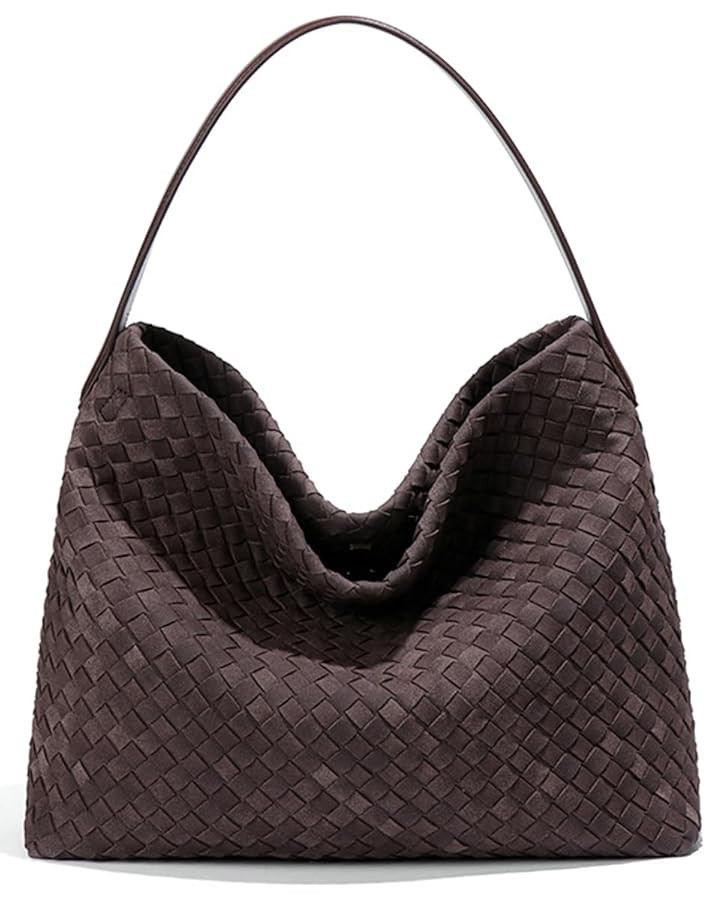 Slouchy Suede Woven Hobo Bags Women Trendy Suede Purse Crossbody Crescent Shoulder Satchel Bag To... | Amazon (US)
