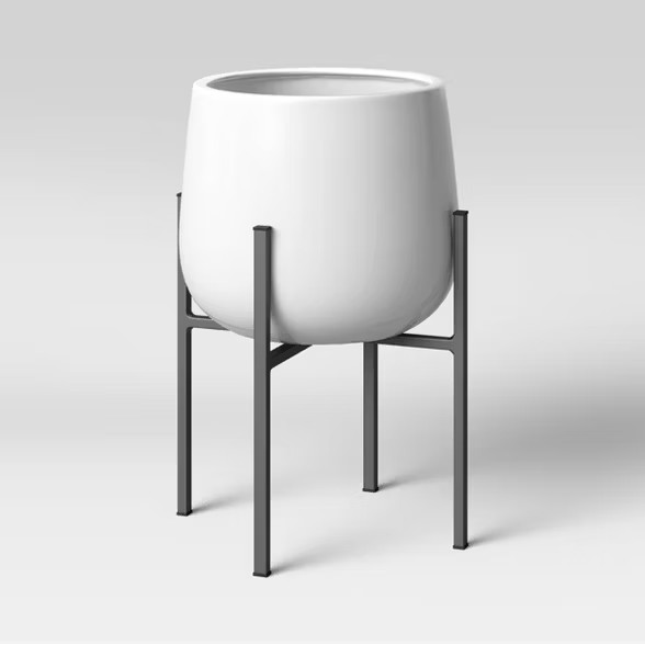 Ceramic/Metal Planter with Stand White - Project 62™ | Target