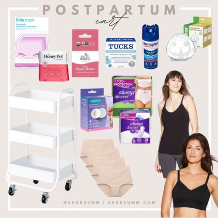 Postpartum Cart from a second time mom! 

Love these tanks and bras, must have a few to cycle through your week! I wear size Large. 

The Honey Pot pads are amazing! They already have a cooling effect which feels amazing!

Loved these high waisted no show tan underwear to use when I’m done with the disposables. I like the Frida mom shorts better but I used both before switching to normal underwear. 

Mama / maternity / pregnancy / postpartum / first time mom / mommy / mommy and me / mini / babe / baby girl / baby boy / girl nursery / nursery / boy nursery / postpartum cart / postpartum pads / nursing bra / nursing tank / postpartum underwear / hospital bag / diaper bag / baby must have / registry / baby registry  



#LTKkids #LTKbaby #LTKbump