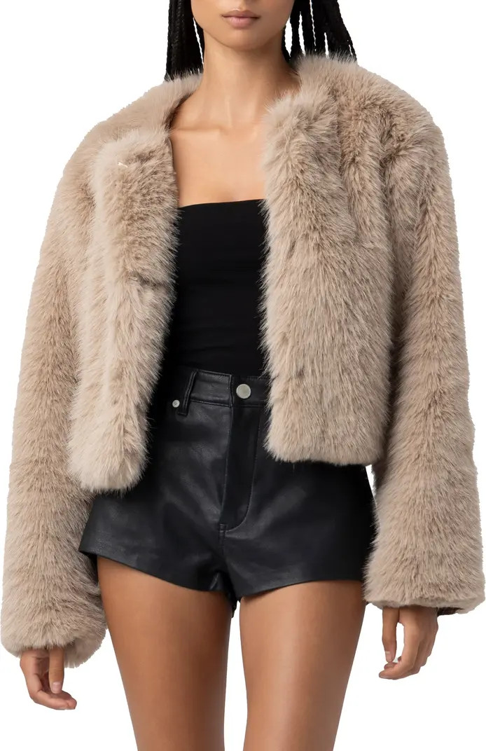 BLANKNYC Faux Fur Crop Jacket | Nordstrom | Nordstrom