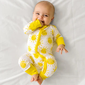 Sunshine Bamboo Viscose Zippy | Little Sleepies
