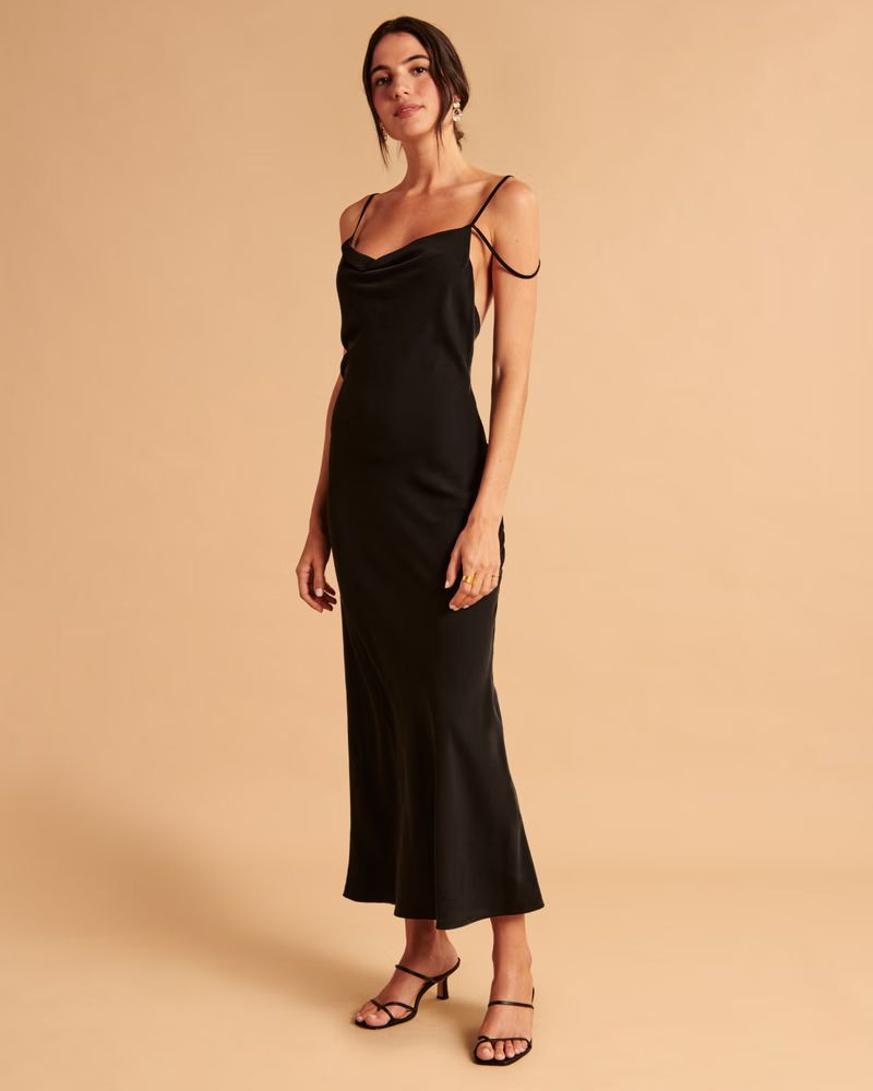 Women's Cowl Neck Slip Maxi Dress | Women's Clearance | Abercrombie.com | Abercrombie & Fitch (US)