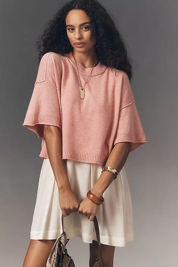 The Goldie Wool Cashmere Twofer Mini Dress | Anthropologie (US)