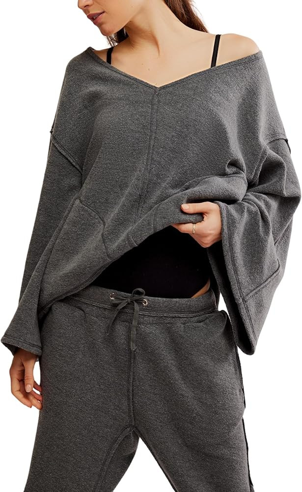 Free People Day Off Women's Pullover Washed Black X-Small | Amazon (US)