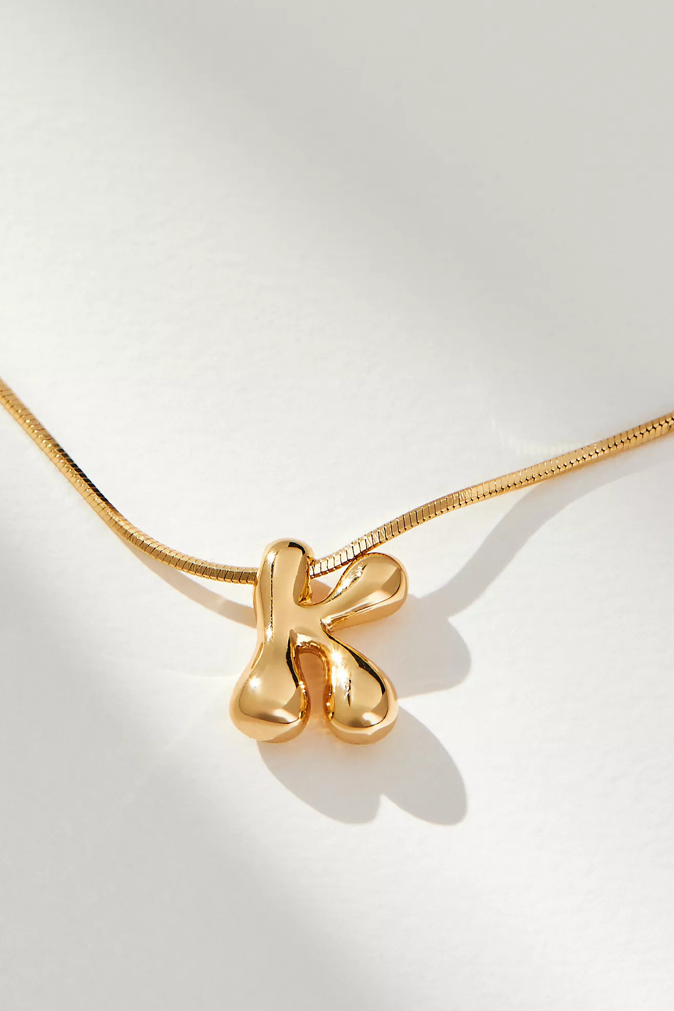Mini Bubble Letter Monogram Necklace | Anthropologie (US)