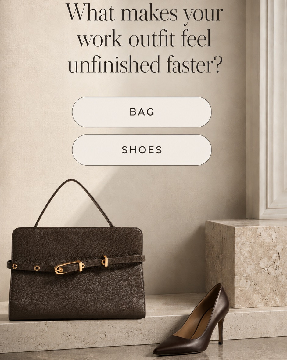 Same clothes. Completely different signal.
A soft bag can make polished workwear feel unfinished. Structure changes the entire look.
Which do you notice first: BAG or SHOES?

#LTKootd #LTKSeasonal #LTKWorkwear