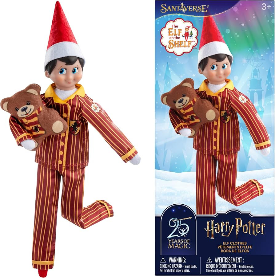 Elf on the Shelf Harry Potter Gryffindor Pajama Set with Teddy Bear | Amazon (US)