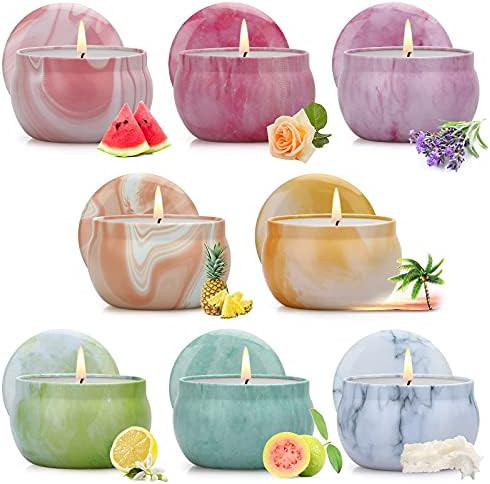 Scented Candles Gift Set, 9 Packs Soy Wax Candles for Women Mom on Mother's Day - Lavender, Vanil... | Amazon (US)