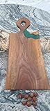Handmade Epoxy Resin Black Walnut Charcuterie Board Live Edge, Valentine's Gift, Serving board Handc | Amazon (US)