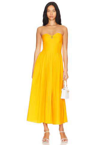 SWF Balconette Midi Dress in Spanish Sun from Revolve.com | Revolve Clothing (Global)