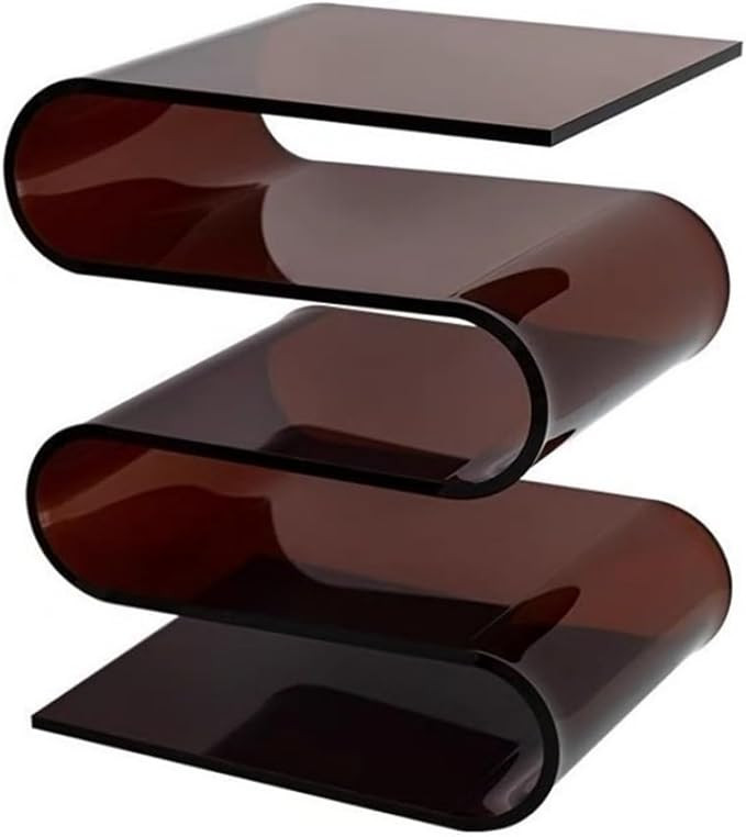 Modern Acrylic Side Table, Multi-Layer Book Shelf with Storage Space, Bedside Table Suitable for ... | Amazon (US)