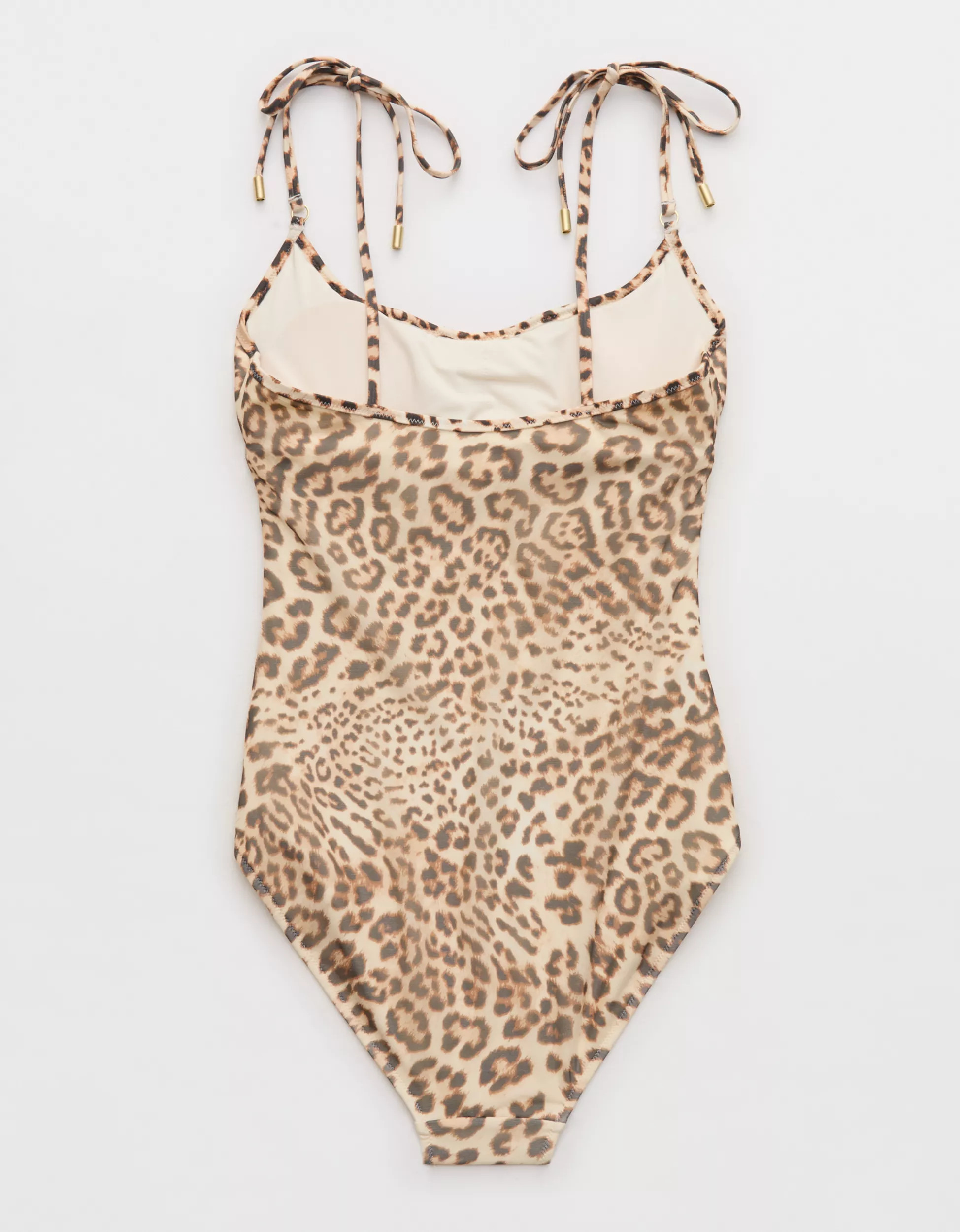 Aerie Mesh Ruched Scoop Full Coverage One Piece Swimsuit | American Eagle Outfitters (US & CA)