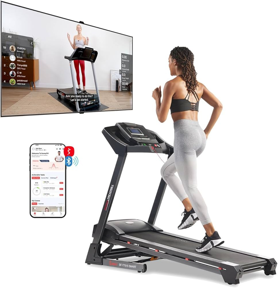Sunny Health & Fitness Premium Foldable Treadmill for Home, Running or Walking with Auto Incline,... | Amazon (US)