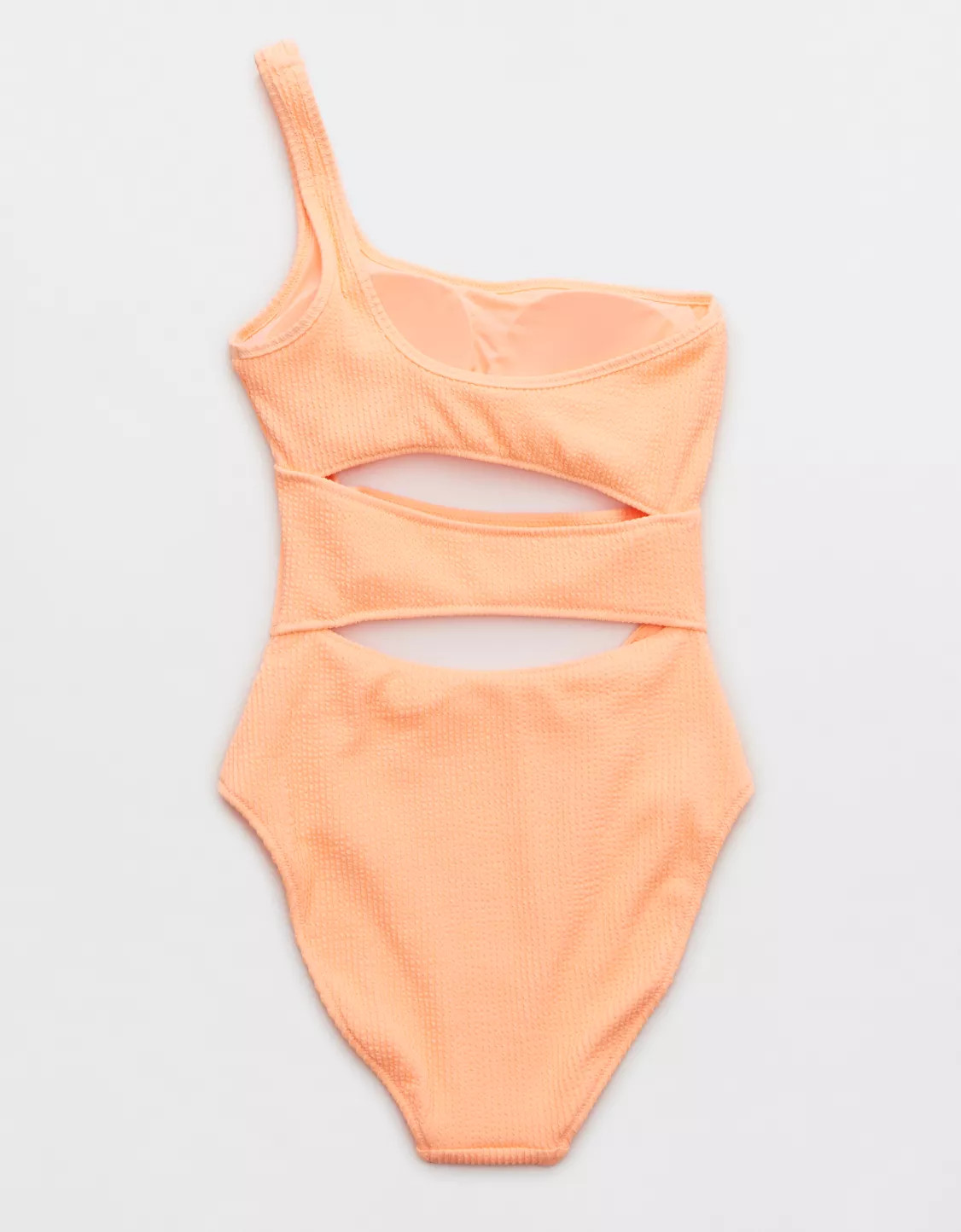 Aerie Crinkle Cut Out One Shoulder One Piece Swimsuit | Aerie