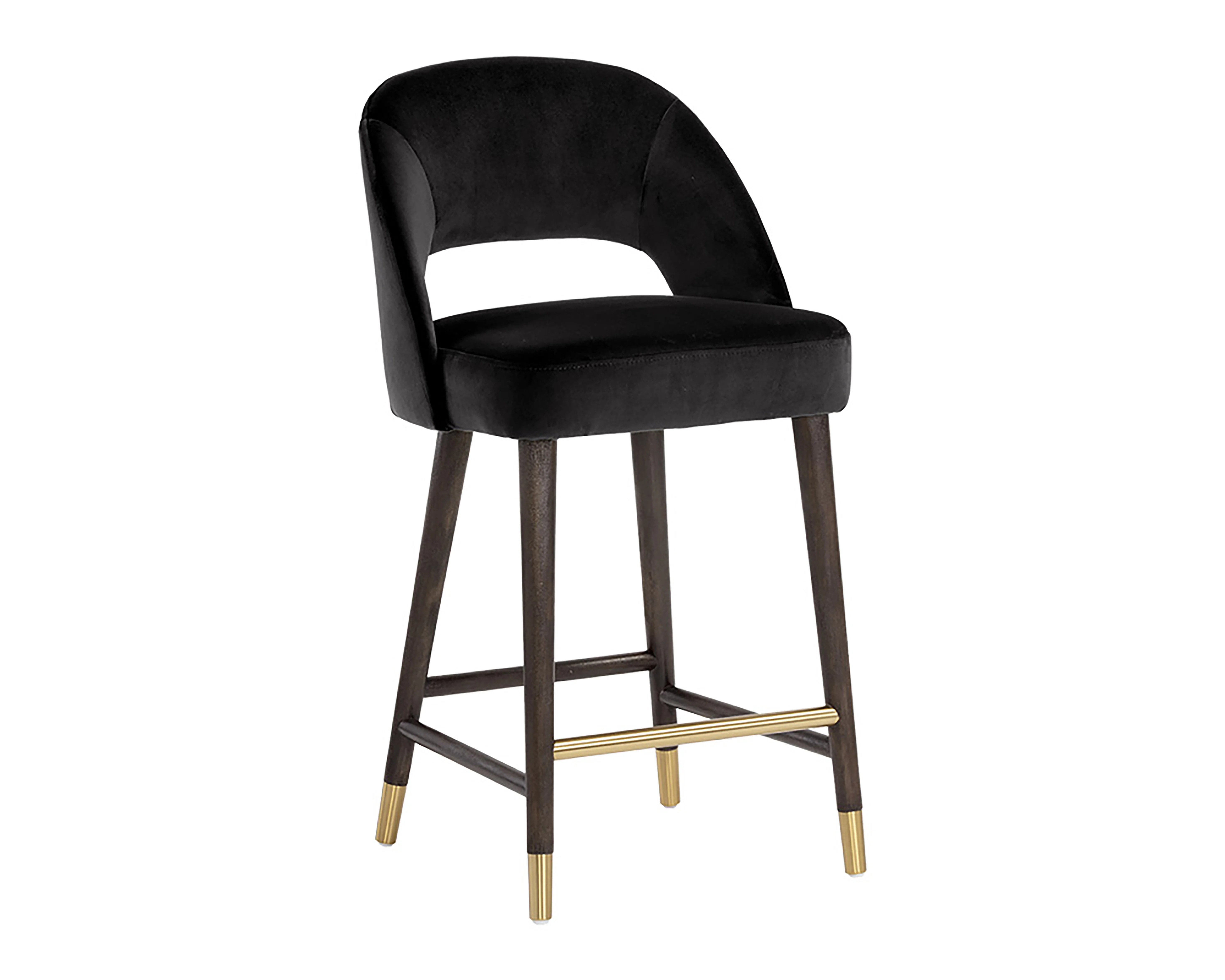 SUNPAN Monae Barstool - Abbington Black | Perigold | Perigold