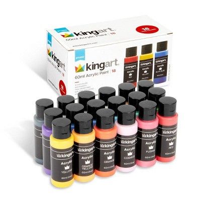 18pc Acrylic Paint Set 60ml - Kingart | Target