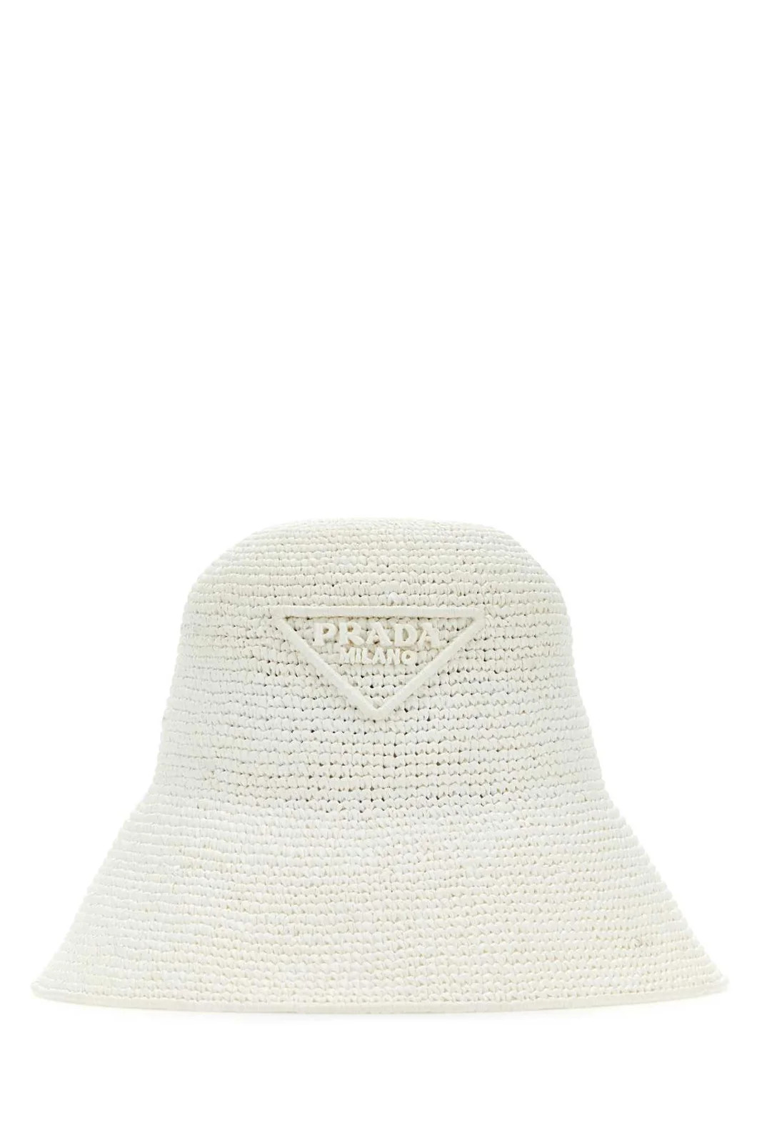 Prada Logo Debossed Raffia Hat | Cettire Global
