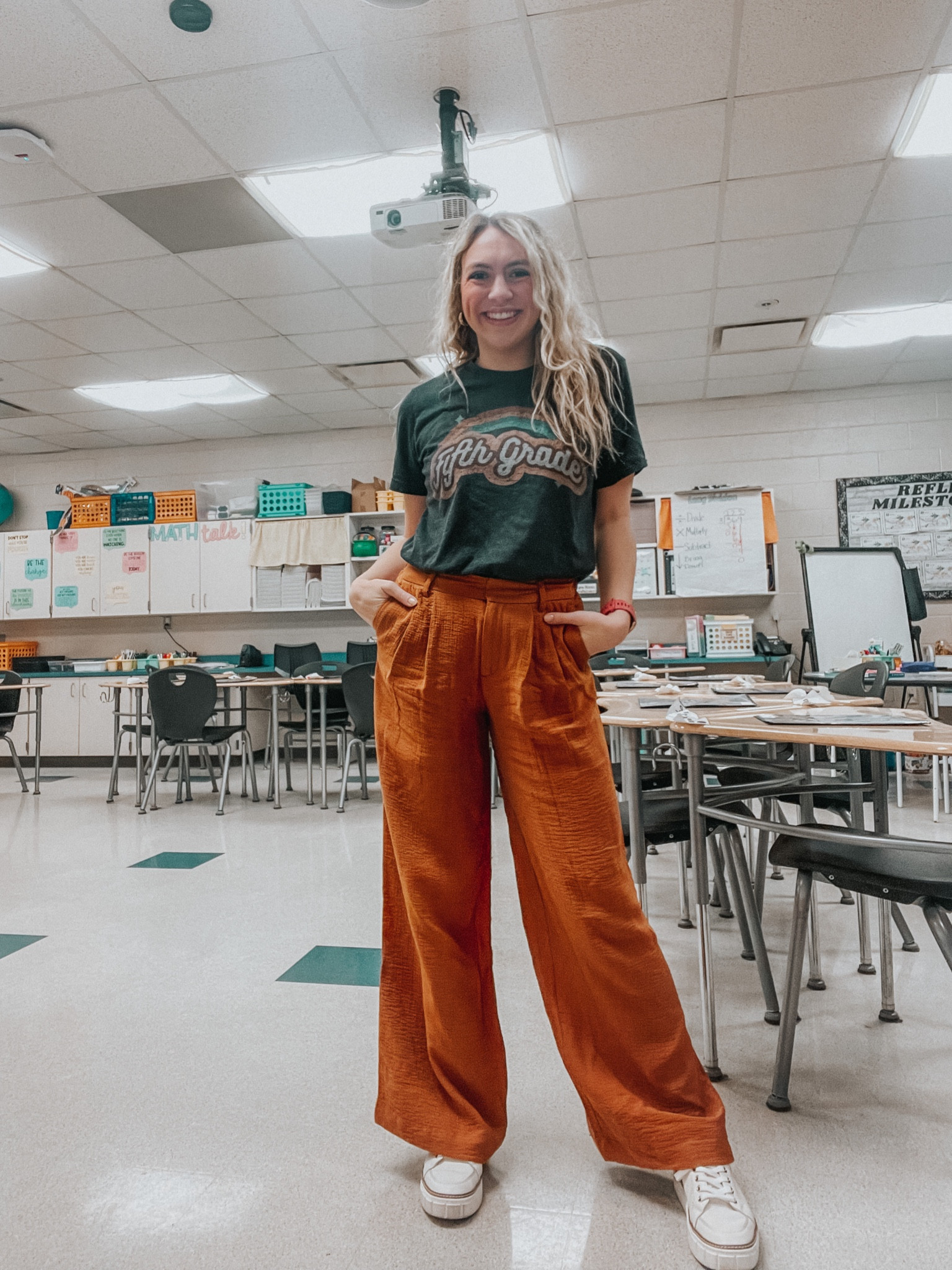 Teacher outfits, spring outfits, teacher outfit ideas, teacher fashion, teacher style, teacher t-shirt, teacher shirt, target pants, Vince camuto shoes, Amazon pants

#LTKSeasonal #LTKunder50 #LTKworkwear