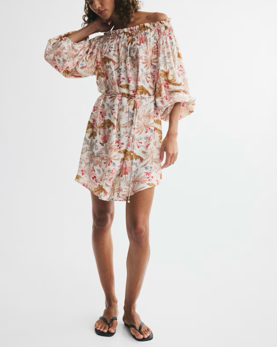 Blush pink floral off the shoulder dress

#LTKSeasonal