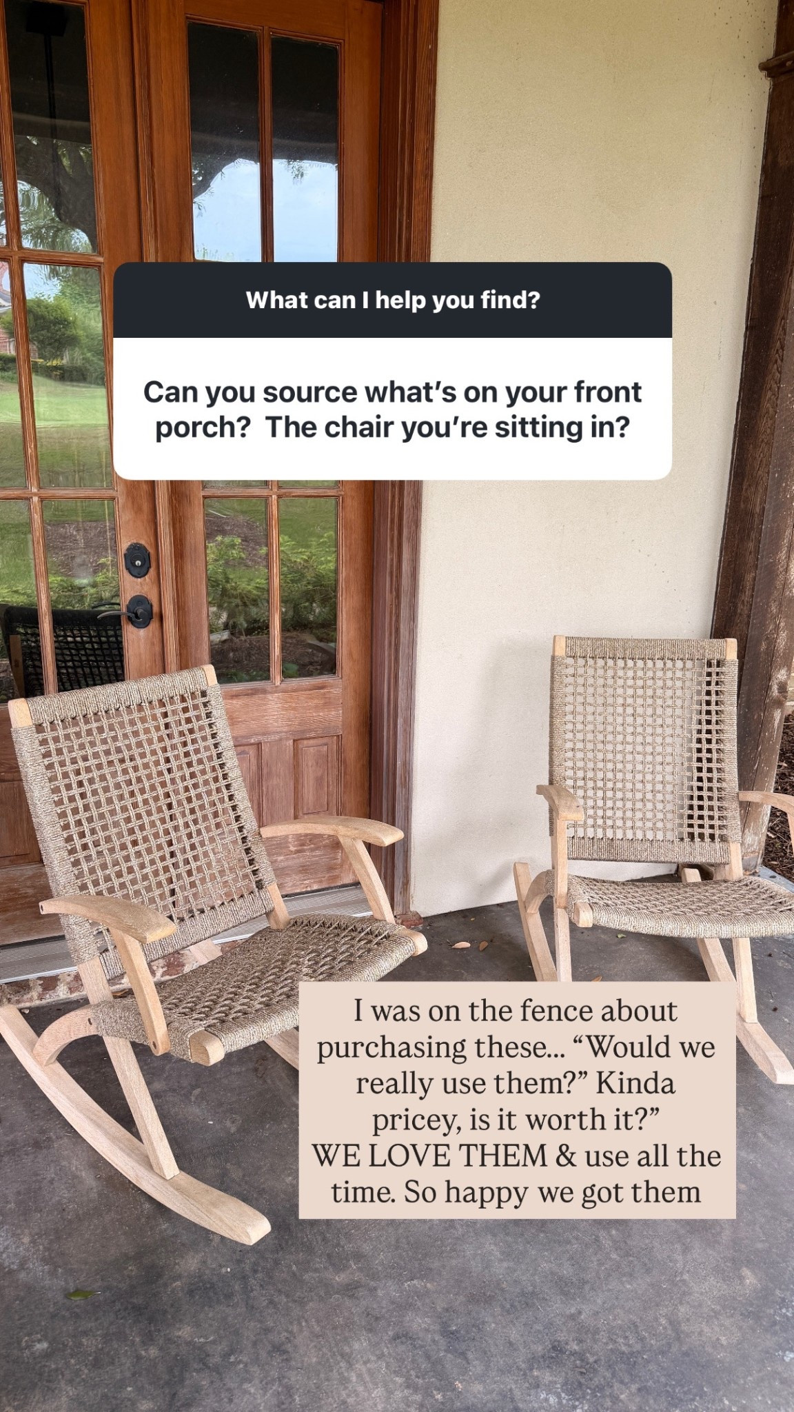 We absolutely love our front porch, rocking chairs 

Wayfair ￼

#LTKdayinmylife #LTKHome #LTKOver40