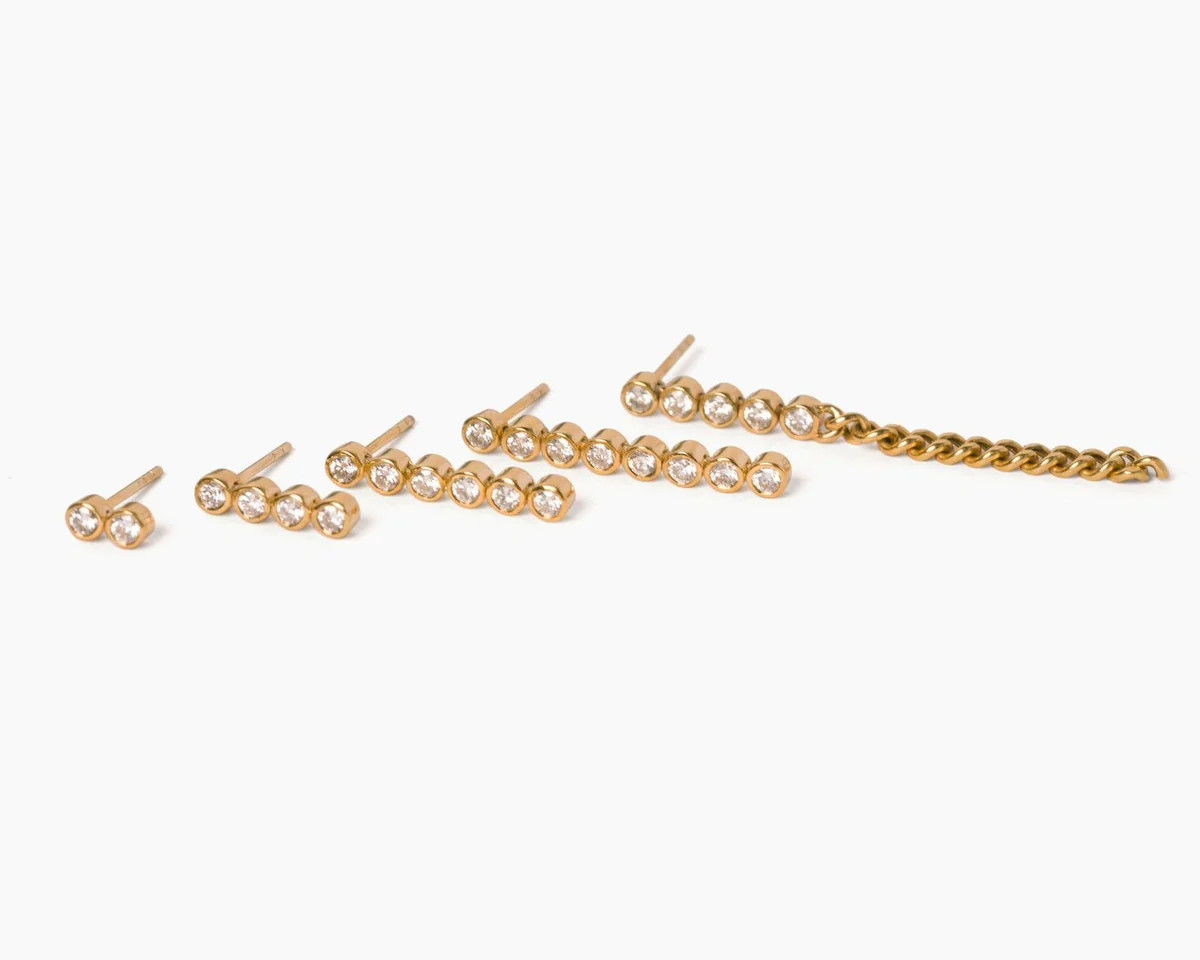 Tetris Mix & Match Bezel Earring | For Ever Fine Jewelry