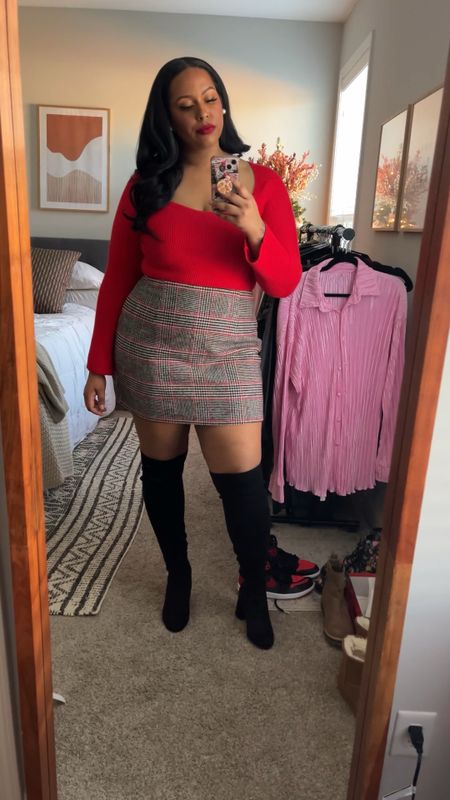 Christmas Outfit Inspo on a Tall Size 16, Pt.2. Today I’m styling a red sweater that I got from Amazon in 3 different ways ❤️💋🎄

#LTKHoliday #LTKVideo #LTKstyletip