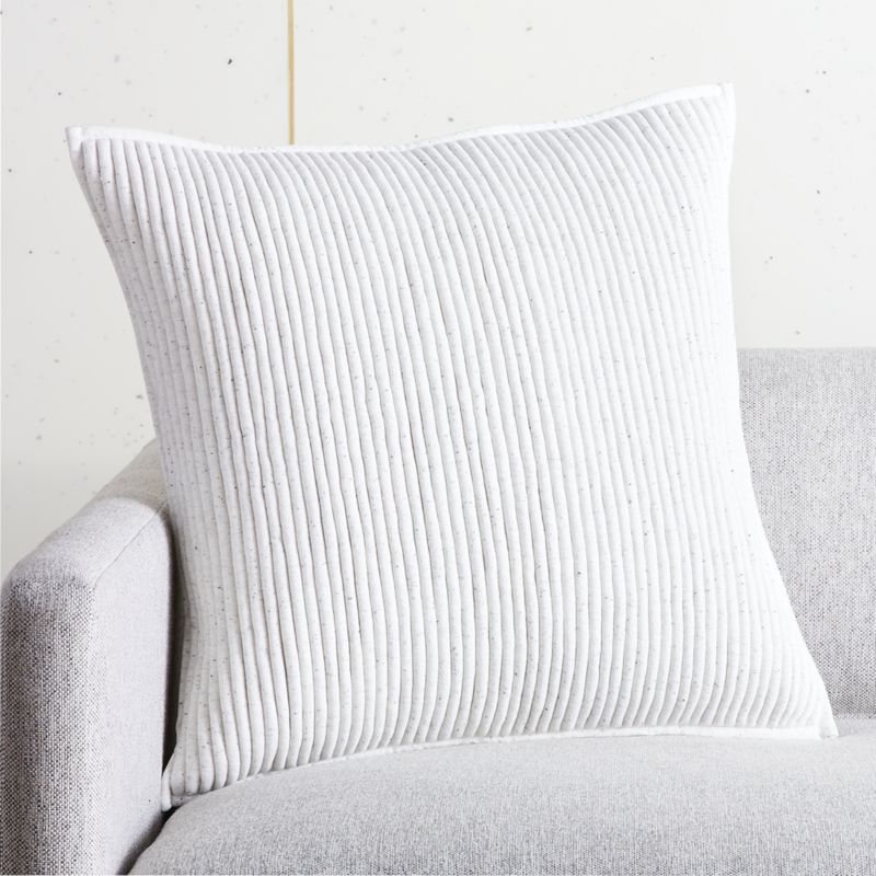 20" Sequence Jersey Ivory Pillow | CB2 | CB2