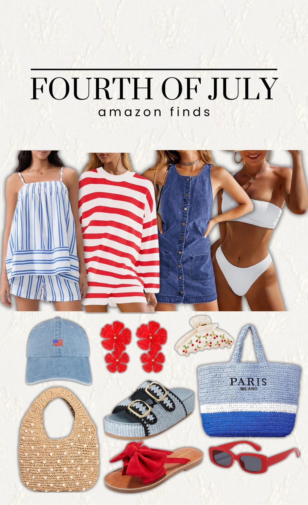 Amazon Fourth of July finds! 🇺🇸

amazon, fourth of july, fourth of july outfit, fourth of july accessories, red white & blue outfit, usa outfit, beach bag, pool outfit, beach outfit, american outfit, Grace White, A Southern Drawl

#LTKootd #LTKSeasonal #LTKSaleAlert