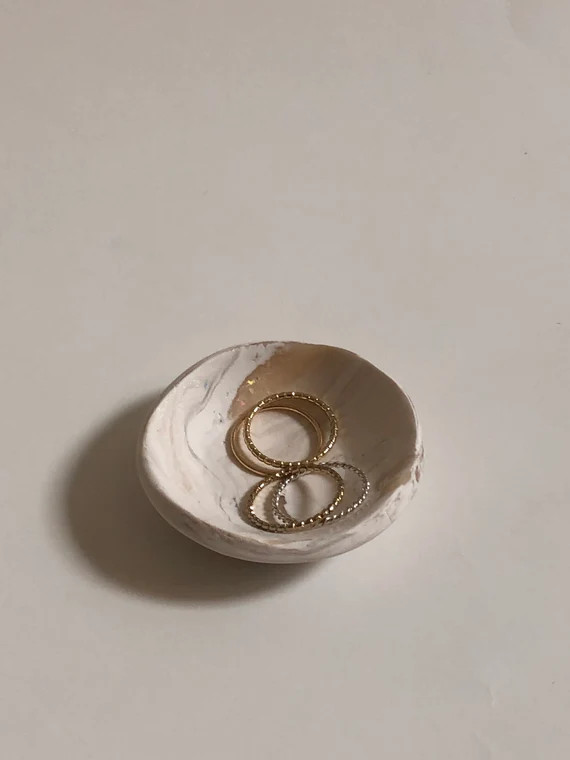 White Marble Ring Dish / Jewelry Dish / Handmade / Gift / Home | Etsy | Etsy (US)