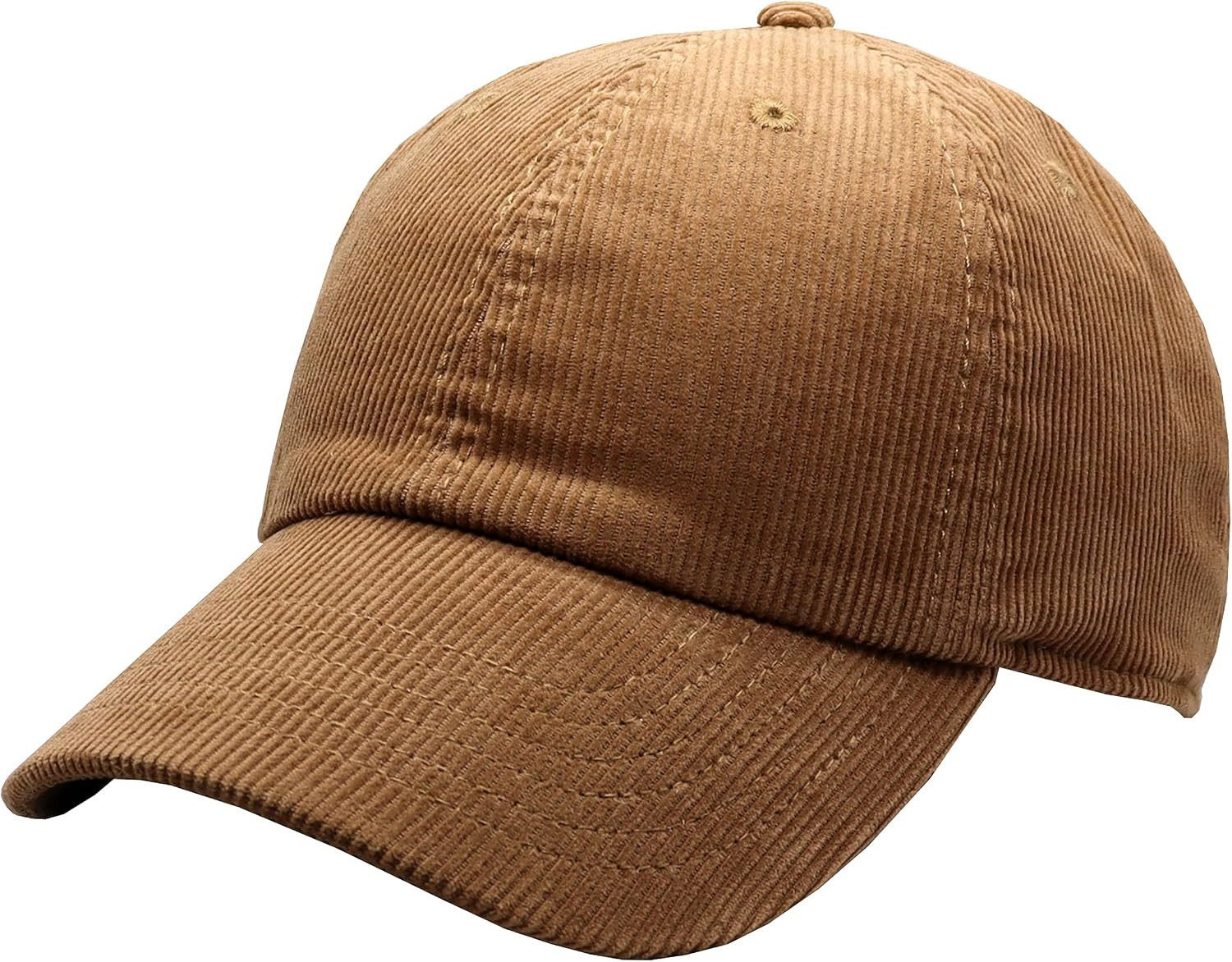 Newhattan Solid Corduroy 100% Cotton Vintage Unisex Baseball Adjustable Polo Trucker Cap Hat (Tan) | Amazon (US)