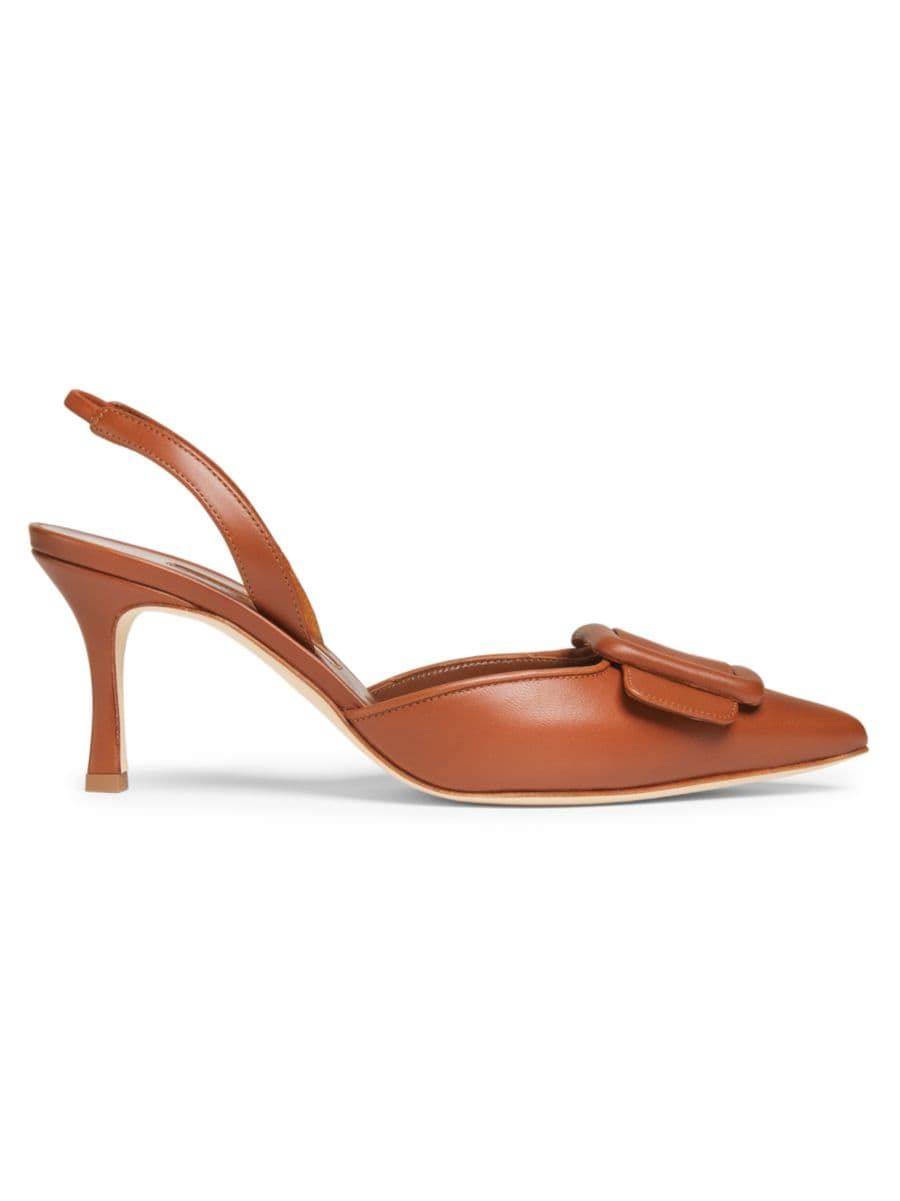 Maysli 70MM Leather Slingback Pumps | Saks Fifth Avenue