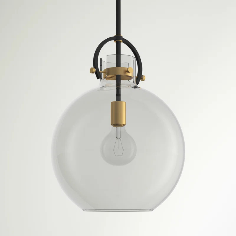 Dawson 1 - Light Oil Rubbed Bronze/Antique Gold Single Pendant | Wayfair North America