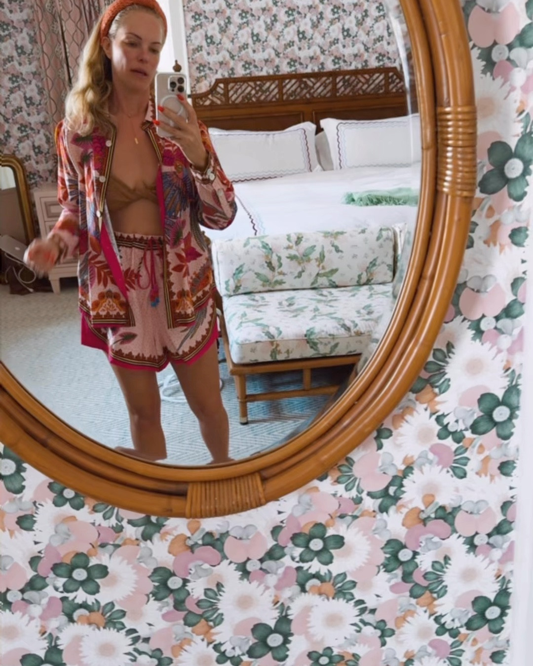 This colorful linen shorts set is a great “coverup” over my suit for an alfresco lunch before the beach! 

#LTKWatchNow #LTKOver40 #LTKSwim