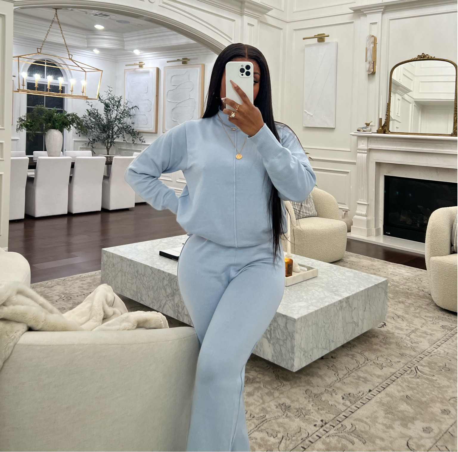 baby blue lounge set 

#LTKfit #LTKstyletip