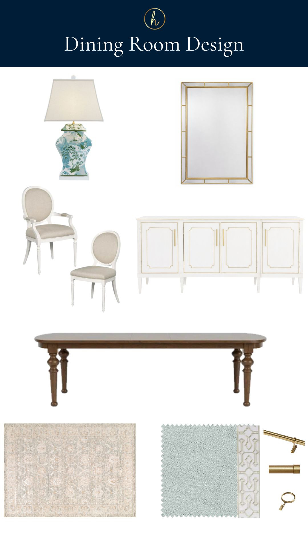 Classic, refined, and effortlessly inviting ✨

This dining room design blends timeless elegance with soft, livable textures. The lamp adds personality, while the gold accents and mirror bring just the right amount of polish.
It’s the kind of space that feels just as perfect for everyday dinners as it does for hosting something special 🩵
#LTKhome #LTKdesign #LTKstyle 

 

 