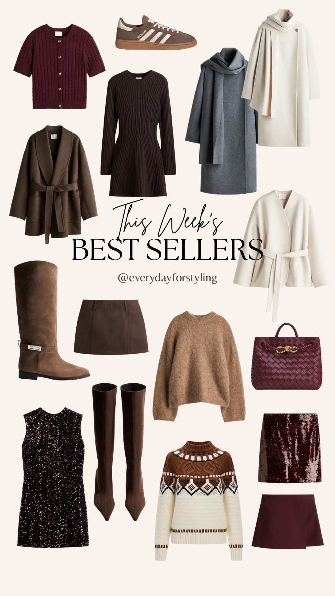 Cozy textures and deep winter tones are winning this week 🍂

[ winter outfit inspiration, classy winter outfits, best sellers fashion, neutral wardrobe essentials, capsule wardrobe items, knit dress outfit ideas, suede boots styling, winter coats for women, holiday outfit pieces, autumn and winter neutrals, brown outfit ideas, cozy sweaters, timeless wardrobe staples ] 

#winteroutfits, #bestofweek, #quietluxury, #capsulewardrobe, #neutralstyle, #everydayforstyling, #winterfashion2025, #elegantwardrobe, #styleinspo, #ootdinspiration, #cozychic, #minimalfashion, #fashionedit, #wardrobestaples 

#LTKHoliday #LTKSeasonal #LTKFindsUnder50