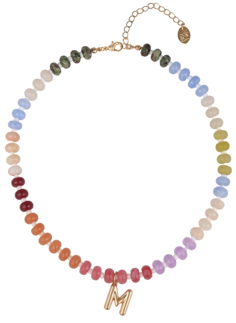 Loooove this multicolor beaded initial necklace! A cute way to accessorize so many outfits. 

#LTKWorkwear #LTKOver40 #LTKootd