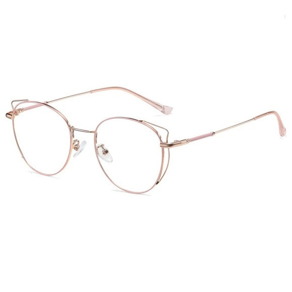 TIJN Blue Light Filer Glasses in Pink Metal Cateye | Poshmark