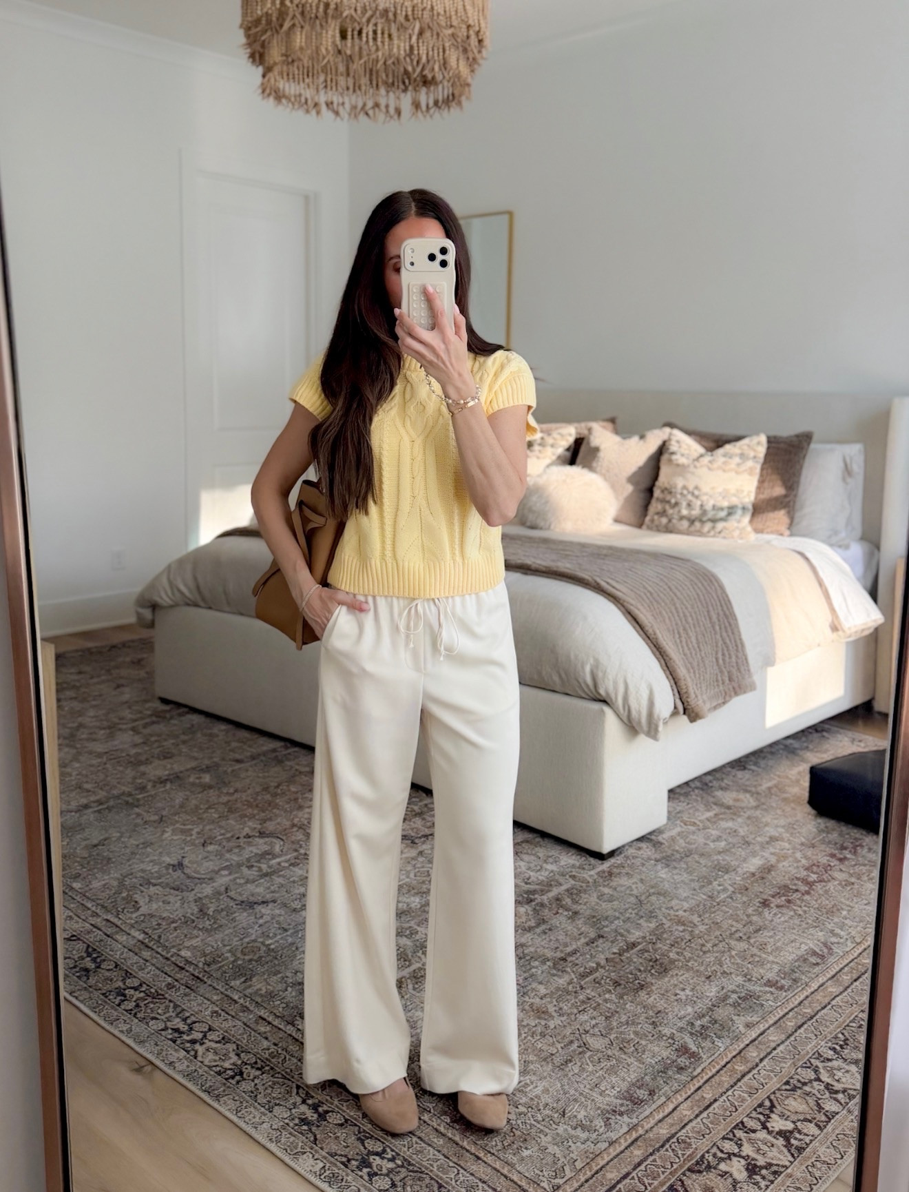 Butter yellow blouse spring fashion target finds summer wear white pants Annabrstyle 

#LTKSeasonal #LTKdayinmylife #LTKmomlife