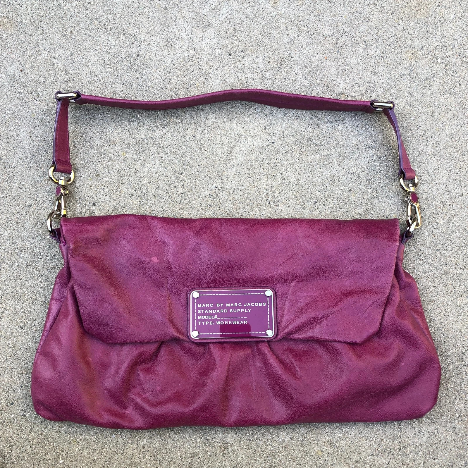 MARC BY MARC JACOBS Dr. Q Convertible Clutch Purse Hand Shoulder Bag Leather | eBay AU