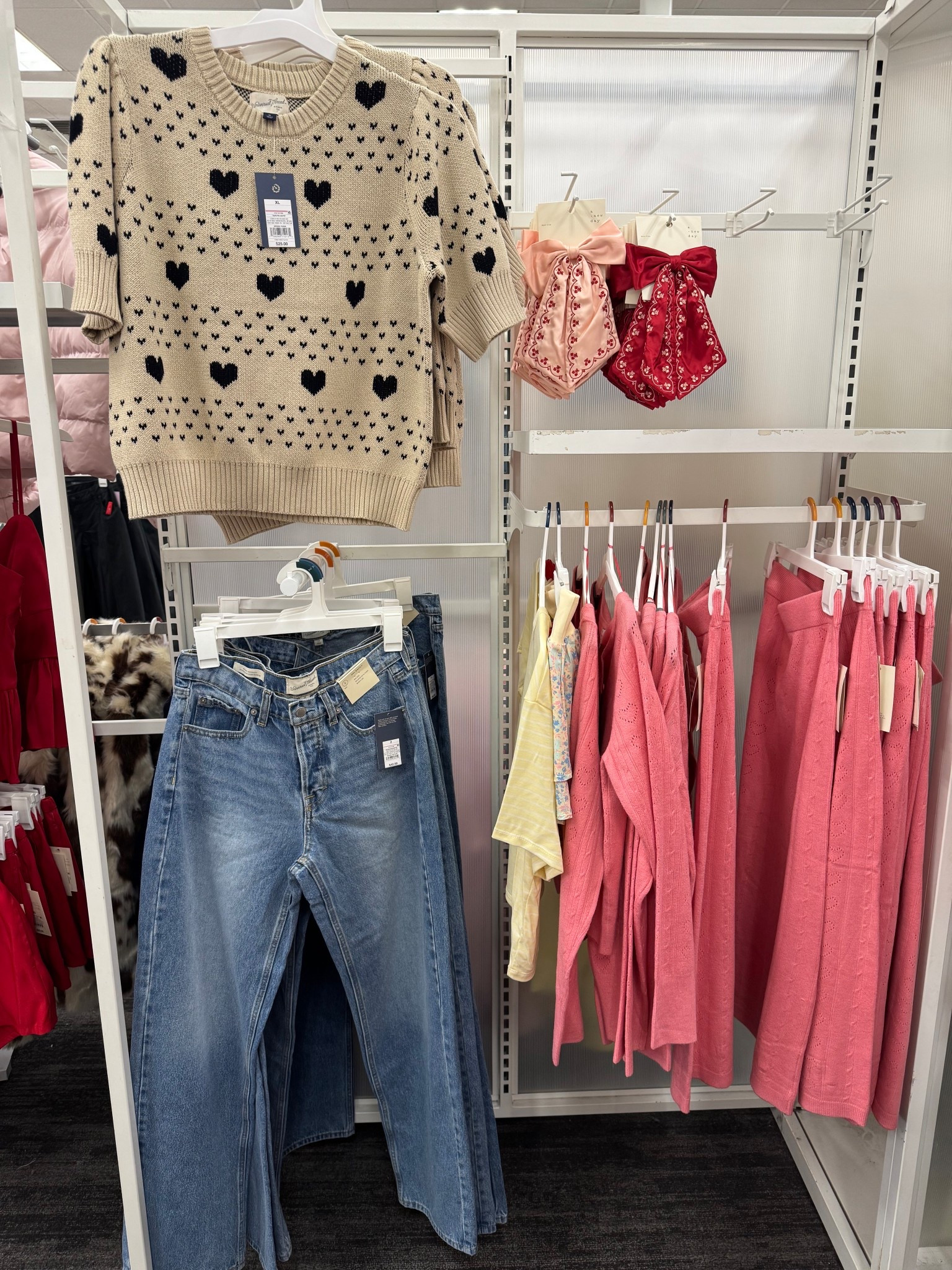 Target 🎯 Heart sweater / jeans / hair bows 

#LTKSeasonal #LTKFindsUnder50 #LTKootd