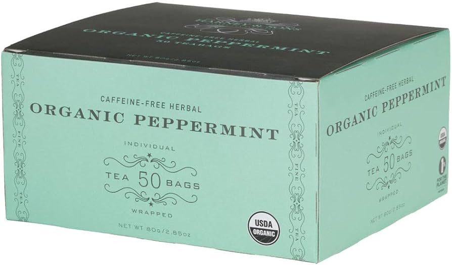 Harney & Sons Organic Peppermint Tea 1.76oz/50g (50 Tea Bags) | Amazon (US)